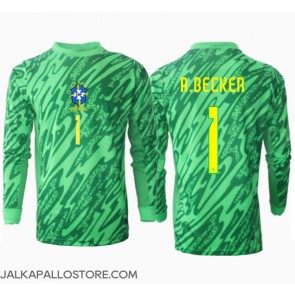 Brasilia Alisson Becker #1 Maalivahti Kotipaita Copa America 2024 Pitkähihainen